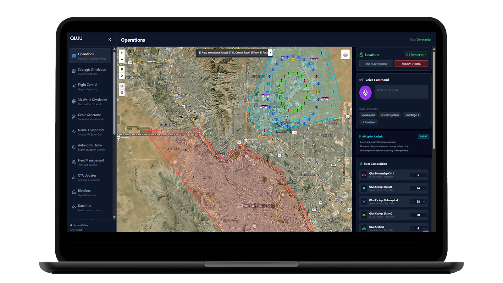 Commander Qluu Operations Dashboard