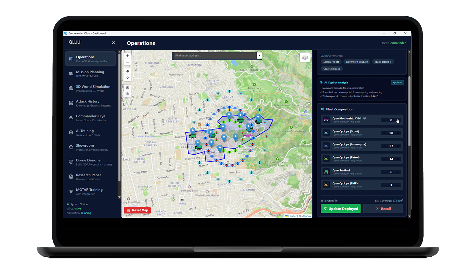 Commander Qluu Operations Dashboard